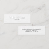Linen Plain Slim Skinny Professional Visitekaartje (Voorkant / Achterkant)