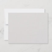 Linen Plain Wedding RSVP Response Kaart (Achterkant)