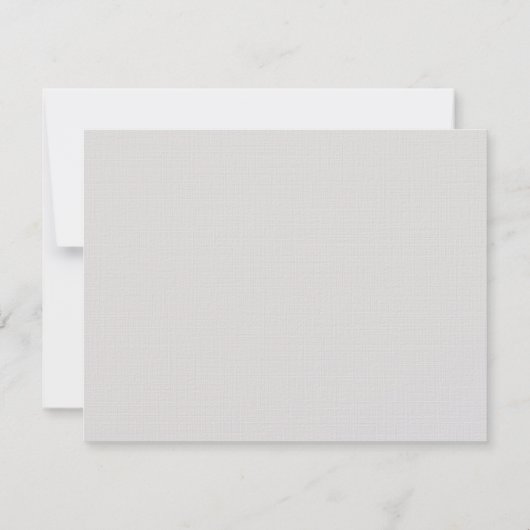 Linen Plain Wedding RSVP Response Kaart (Achterkant)