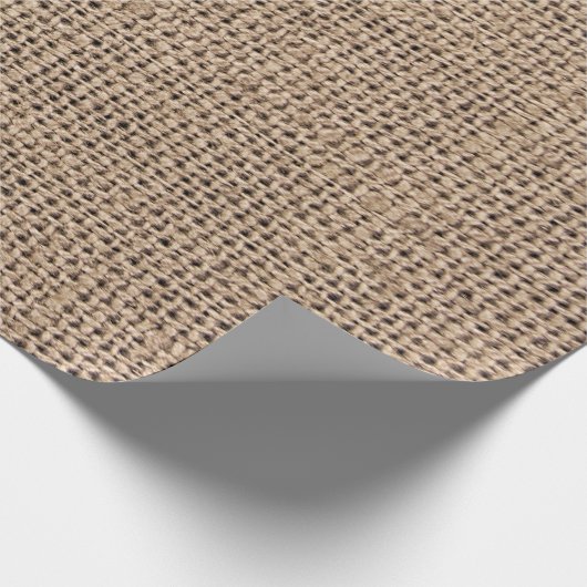 Linen Powder Beige Brown Wedding Bridal Afstuderen Cadeaupapier (Hoek)