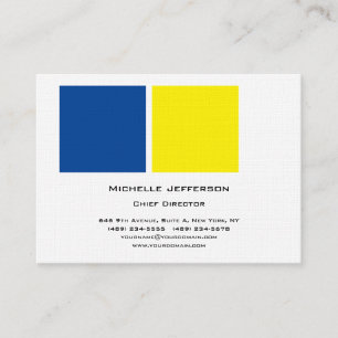 Linen Professional Modern Blue Yellow White Visitekaartje