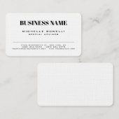 Linen Professional Modern Elegant Minimalist Plain Visitekaartje (Voorkant / Achterkant)