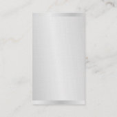 Linen Professional Modern Gray Red Monogram Visitekaartje (Achterkant)