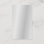 Linen Professional Modern Gray Red Monogram Visitekaartje (Achterkant)