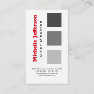 Linen Professional Modern Gray Red White Visitekaartje