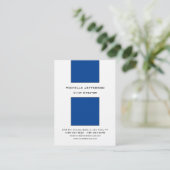 Linen Professional Modern minimalistisch blauw Visitekaartje (Staand voorkant)