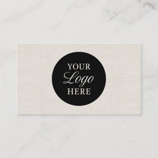 Linen Professional QR Code Company Logo Visitekaartje (Achterkant)