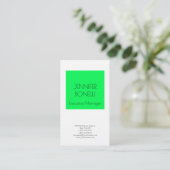 Linen professioneel minimalistisch modern groen wi visitekaartje (Staand voorkant)