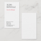 Linen professioneel minimalistisch modern vlak visitekaartje (Voorkant / Achterkant)