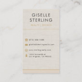 Linen Real Estate Broker Professional Elegant Visitekaartje (Achterkant)