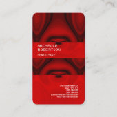 Linen Red Abstract minimalistisch modern Visitekaartje (Voorkant)