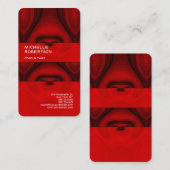 Linen Red Abstract minimalistisch modern Visitekaartje (Voorkant / Achterkant)