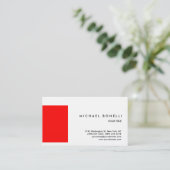 Linen Red Stripe Professional Visitekaartje (Staand voorkant)