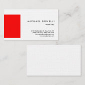 Linen Red Stripe Professional Visitekaartje (Voorkant / Achterkant)
