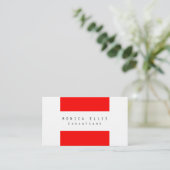 Linen Red Stripes - Oorspronkelijke, schone profes Visitekaartje (Staand voorkant)