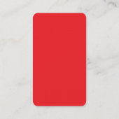 Linen Red White Minimalist Professional Plain Visitekaartje (Achterkant)