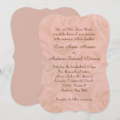 Linen Rozen Wedding Kaart (Voorkant / Achterkant)