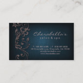 Linen Salon Spa Floral Visitekaartje Denim Taupe (Achterkant)