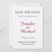 Linen Save the Date Wedding Classical Handwriting (Voorkant)