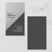 Linen Silver Gray Exclusive Special Moderne Unieke Visitekaartje (Voorkant / Achterkant)