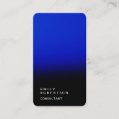 Linen Simple Plain Blue Black Modern minimalist Visitekaartje (Voorkant)