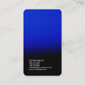 Linen Simple Plain Blue Black Modern minimalist Visitekaartje (Achterkant)