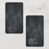 Linen Simple Plain Grey Trendy Modern minimalist Visitekaartje (Voorkant / Achterkant)