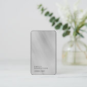 Linen Simple Plain Grey Trendy Modern minimalist Visitekaartje (Staand voorkant)