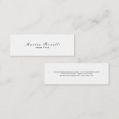 Linen Simple Stylish Trendy White Visitekaartje (Voorkant / Achterkant)