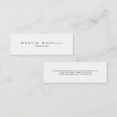 Linen Simple Stylish Trendy White Visitekaartje (Voorkant / Achterkant)