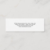 Linen Slim Modern Trendy Charming Visitekaartje (Achterkant)