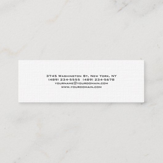 Linen Slim Modern Trendy Charming Visitekaartje (Achterkant)