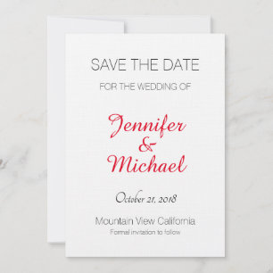 Linen sparen de Datum Rood handschrift van de Borg Save The Date