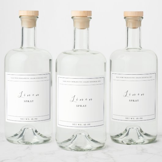 Linen Spray Label Likeurfles Etiket (Flessen)