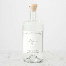 Linen Spray Label Likeurfles Etiket