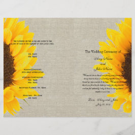Linen Sunflower Rustic | Weddenschap-programma