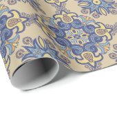 Linen Talavera Tegel Cadeaupapier (Rol Hoek)