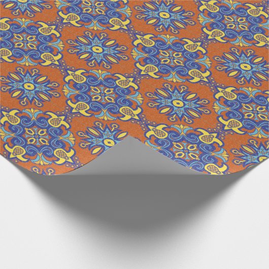 Linen Talavera Tile Cadeaupapier (Hoek)