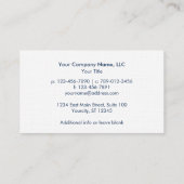 Linen Texture Anchor Logo Professional Classic Visitekaartje (Achterkant)