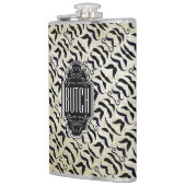 Linen Texture Background on a Personalized Mustach Heupfles (Links)