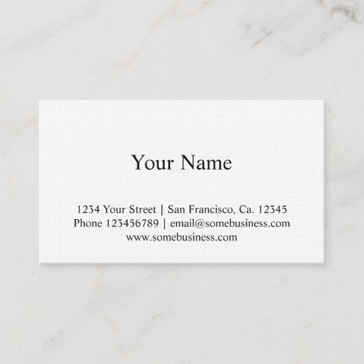 Linen texture business card sjabloon visitekaartje (Voorkant)