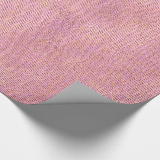 Linen Texture Pink Rose Gold Mauve Blush Minimum Cadeaupapier (Hoek)