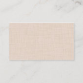 Linen textuurpatroon visitekaartje (Achterkant)