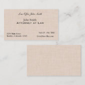 Linen textuurpatroon visitekaartje (Voorkant / Achterkant)