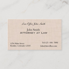 Linen textuurpatroon visitekaartje