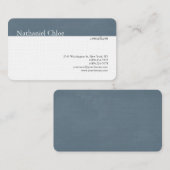 Linen Trendy Blue Grey Stripe Creative Modern Visitekaartje (Voorkant / Achterkant)
