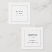 Linen Trendy minimalist Professional Modern Vierkante Visitekaartje (Voorkant / Achterkant)