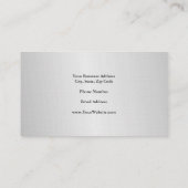 Linen Trendy Minimalist Professional Silver Grey Visitekaartje (Achterkant)