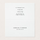 Linen Trendy Minimalist Professional Visitekaartje (Buitenkant ongevouwen)