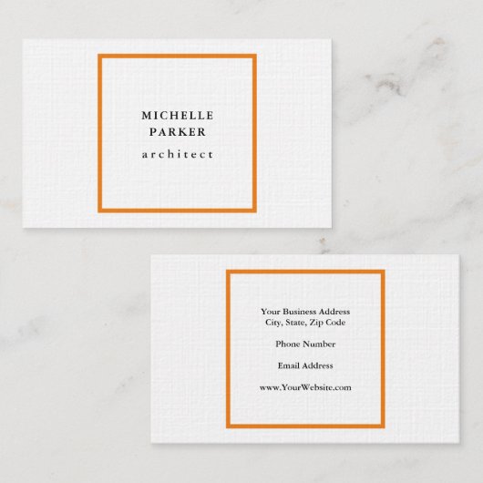 Linen Trendy Minimalist Professional Visitekaartje (Voorkant / Achterkant)